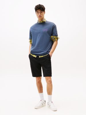 black scanton slim cargoshort voor heren - tommy jeans