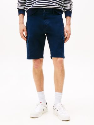 blue scanton slim cargo shorts for men tommy jeans