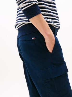 blau scanton slim cargo-shorts für herren - tommy jeans