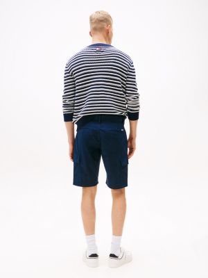 blau scanton slim cargo-shorts für herren - tommy jeans