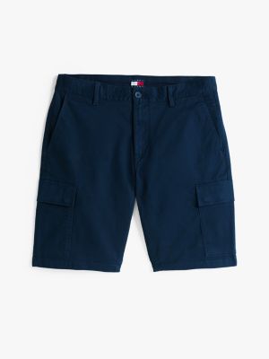 blau scanton slim cargo-shorts für herren - tommy jeans