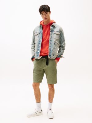 khaki scanton slim cargo shorts for men tommy jeans