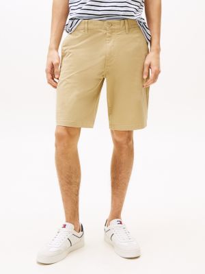 gelb scanton slim fit chino-shorts für herren - tommy jeans