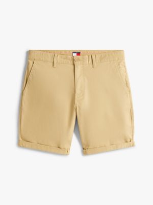 bermuda chino scanton slim fit giallo da uomini tommy jeans