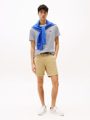 yellow scanton slim fit chino-short voor heren - tommy jeans