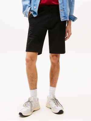 schwarz scanton slim fit chino-shorts für herren - tommy jeans