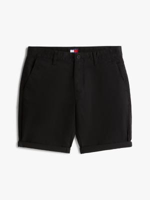 short chino slim scanton noir pour hommes tommy jeans