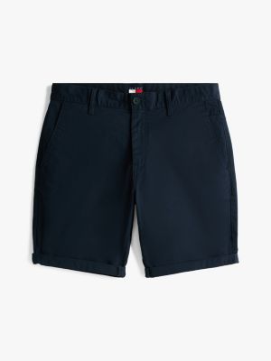 blau scanton slim fit chino-shorts für herren - tommy jeans