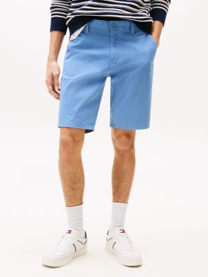 short chino slim scanton bleu pour hommes tommy jeans