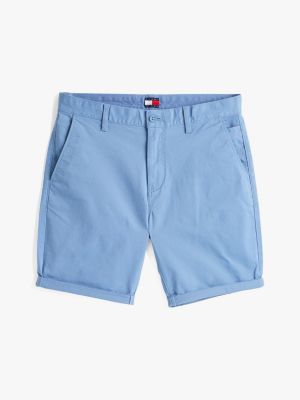 blauw scanton slim fit chino-short voor heren - tommy jeans