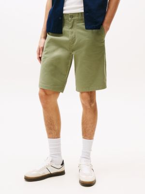 short chino slim scanton kaki pour hommes tommy jeans