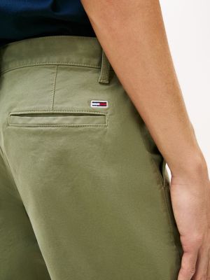 khaki scanton slim fit chino-shorts für herren - tommy jeans