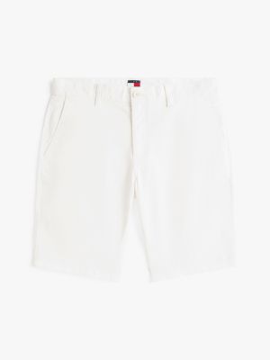 short chino slim scanton blanc pour hommes tommy jeans