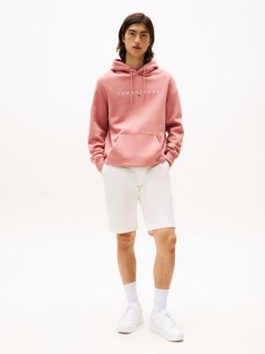 white dopasowane szorty w stylu chinosów scanton dla mężczyźni - tommy jeans