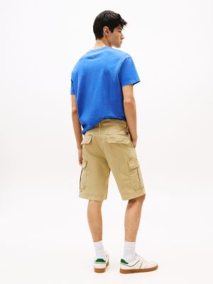brown otis straight cargo shorts for men tommy jeans