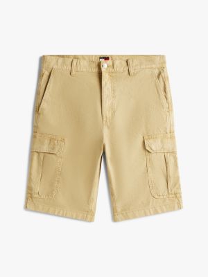 brown otis straight cargo shorts for men tommy jeans