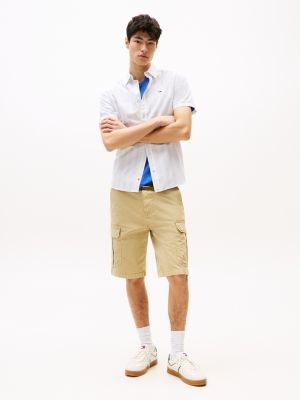 brown otis straight cargo shorts for men tommy jeans