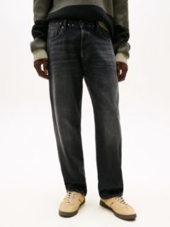 Sonny Black Stud Regular Tapered Jeans — Grey 2
