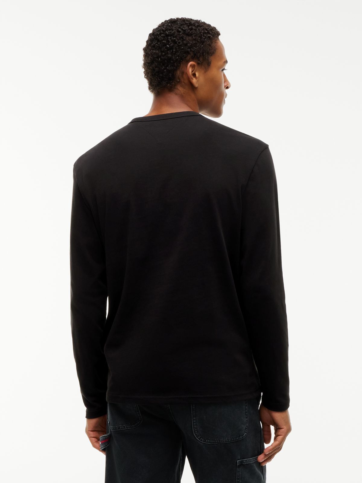 Badge Jersey Long Sleeve T-Shirt — Black