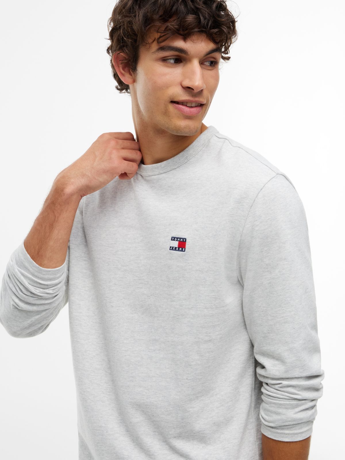 Badge Jersey Long Sleeve T-Shirt — Grey