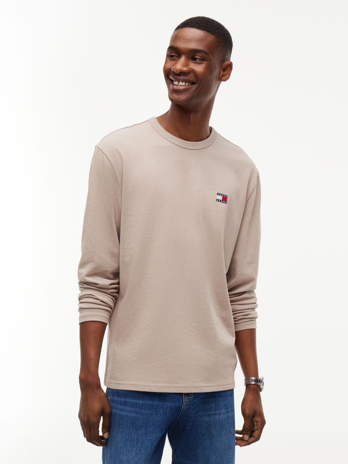 Badge Jersey Long Sleeve T-Shirt — Grey
