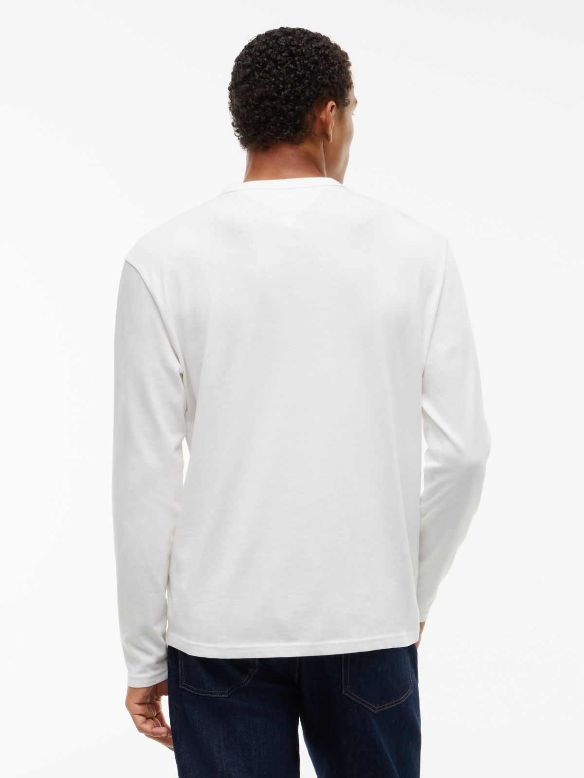 Badge Jersey Long Sleeve T-Shirt — White