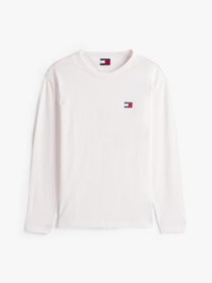 Badge Jersey Long Sleeve T-Shirt — White 5