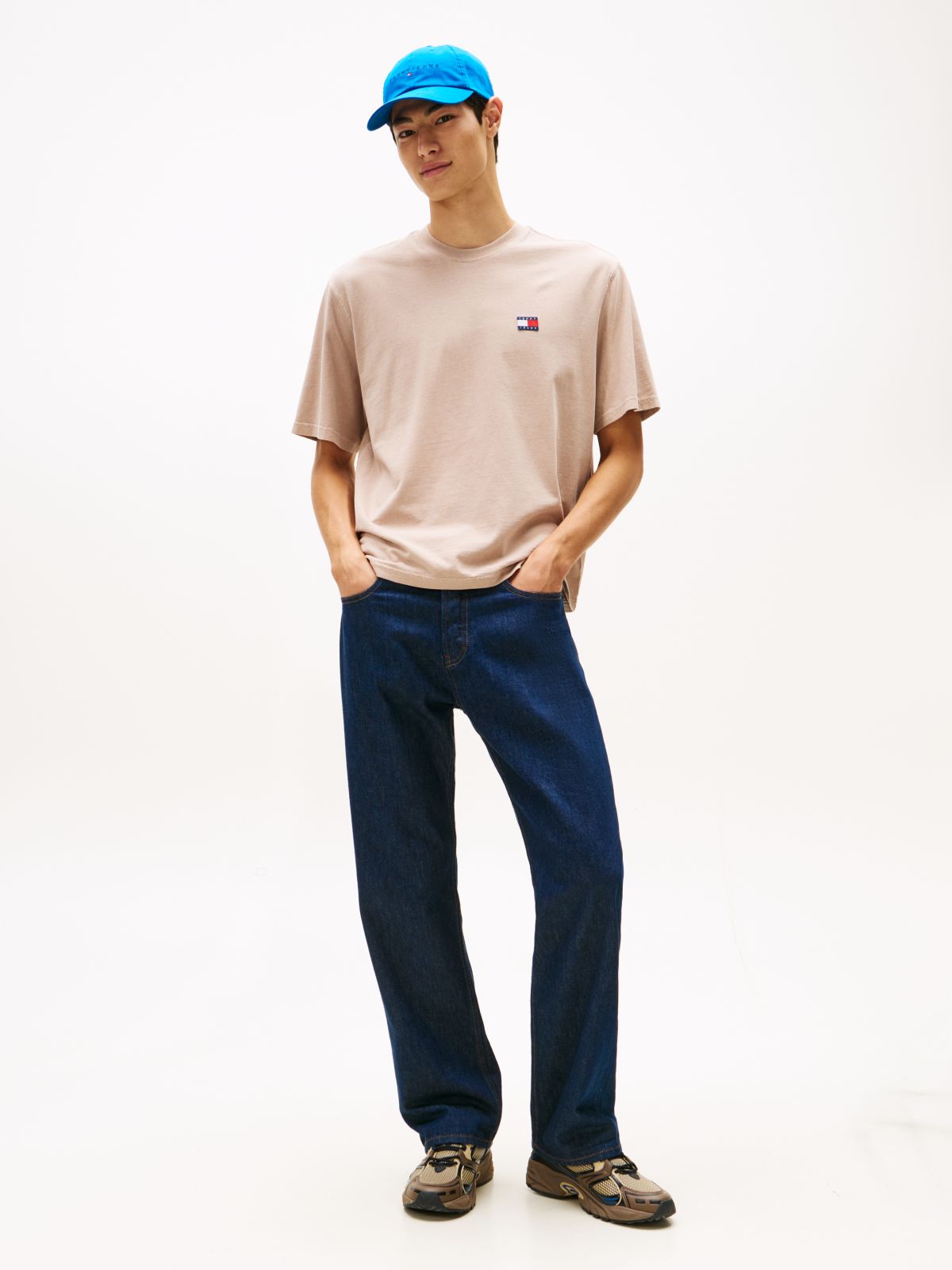 Classic '90s Back Logo T-Shirt — Beige