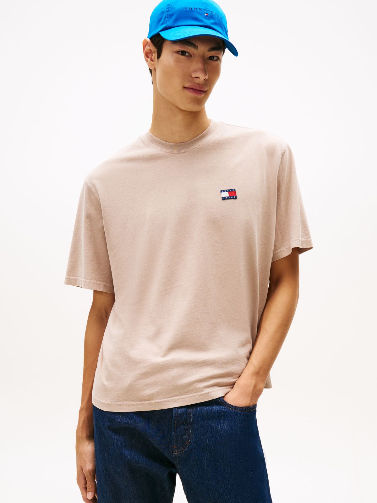 Classic '90s Back Logo T-Shirt — Beige