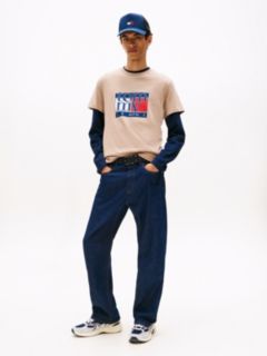 Flag Graphic Slim T-Shirt — Brown 3