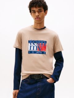 Flag Graphic Slim T-Shirt — Brown 1