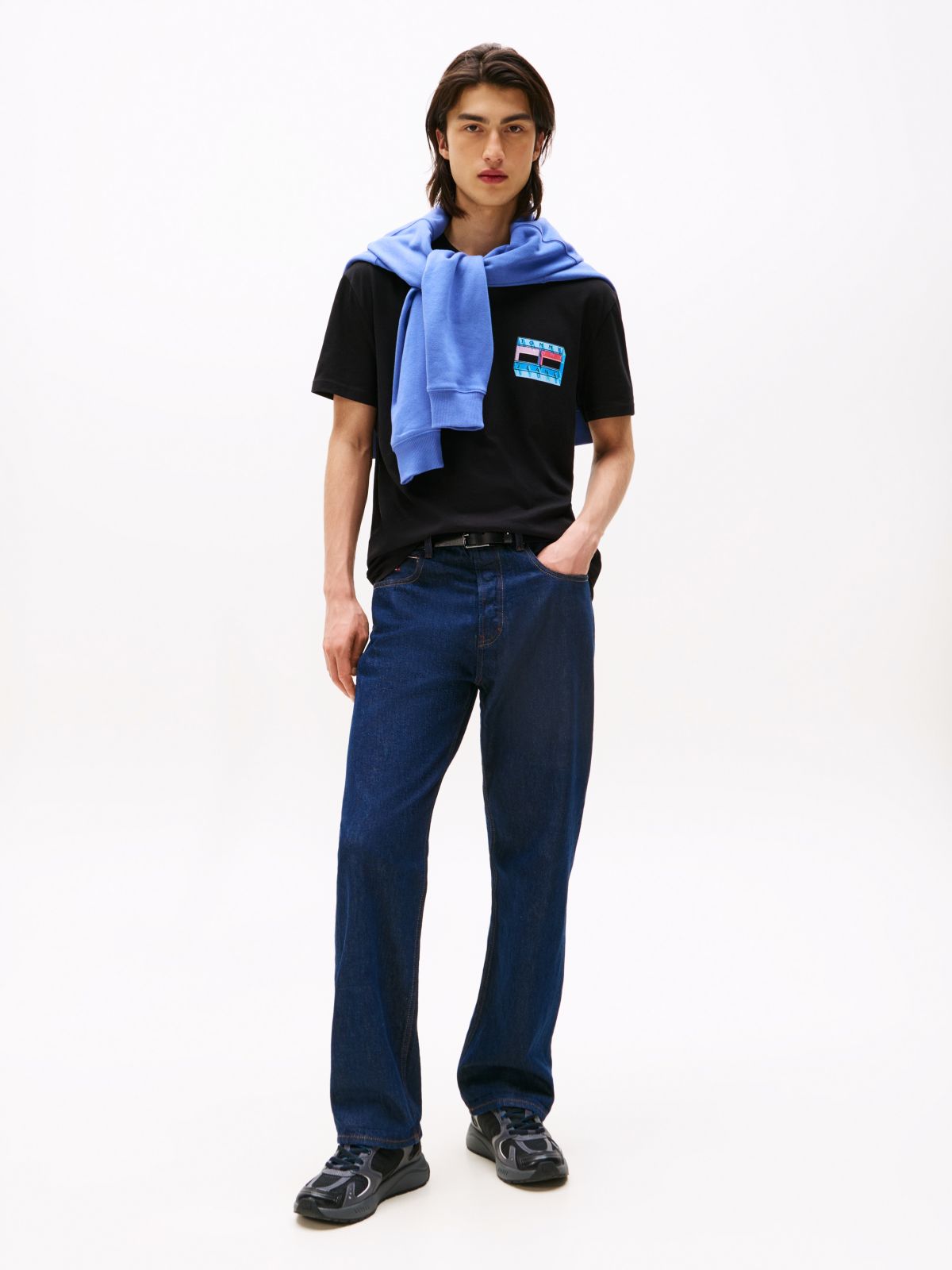 Back Graphic Crew Neck T-Shirt — Black