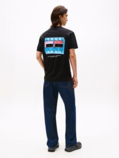Back Graphic Crew Neck T-Shirt — Black 4