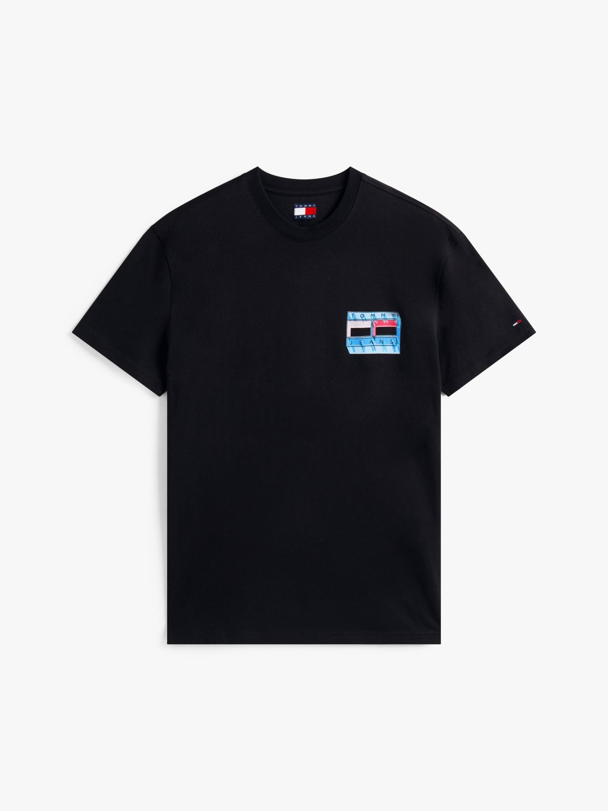 Back Graphic Crew Neck T-Shirt — Black
