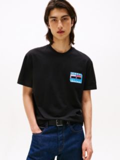 Back Graphic Crew Neck T-Shirt — Black 1