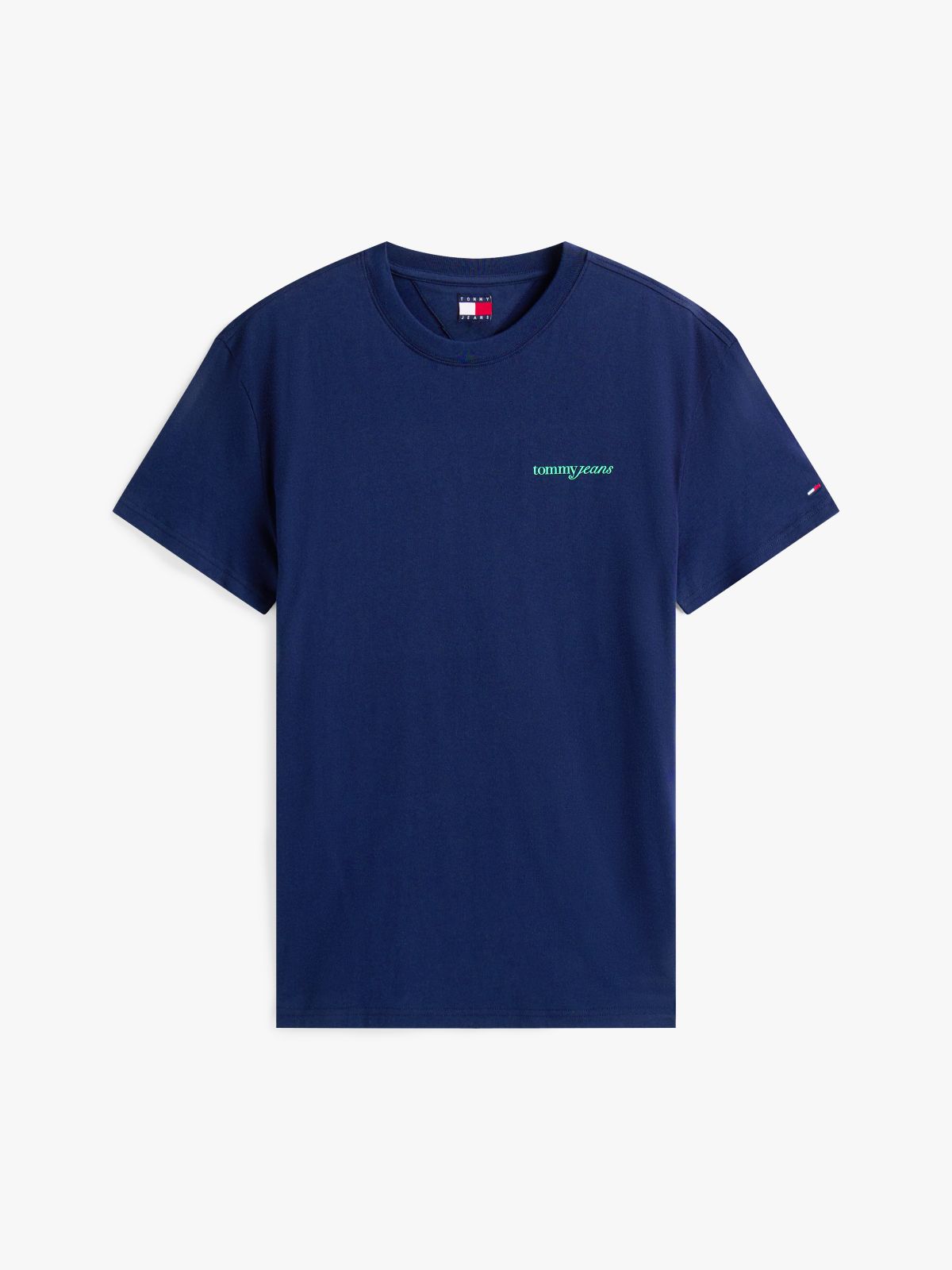 Back Graphic Crew Neck T-Shirt — Blue