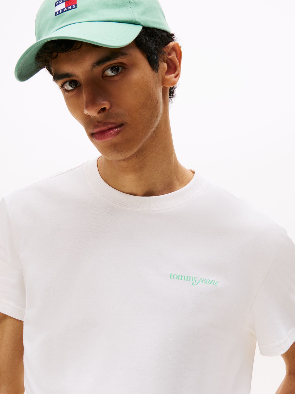 Back Graphic Crew Neck T-Shirt — Beige