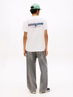 Back Graphic Crew Neck T-Shirt — Beige 4