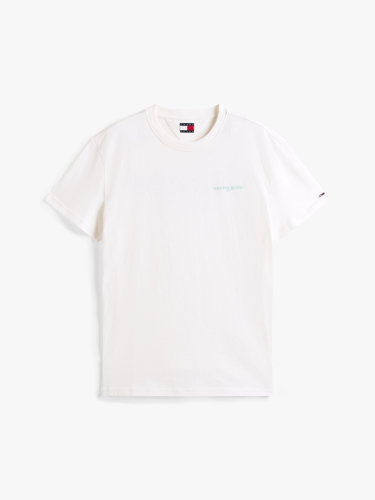 Back Graphic Crew Neck T-Shirt — Beige