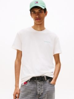 Back Graphic Crew Neck T-Shirt — Beige 1