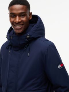 Water Resistant Padded Hooded Bomber Jacket — Blue 3