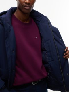 Water Resistant Padded Hooded Bomber Jacket — Blue 4