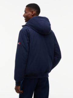 Water Resistant Padded Hooded Bomber Jacket — Blue 5