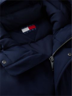 Water Resistant Padded Hooded Bomber Jacket — Blue 7