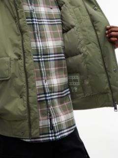 Water Resistant Padded Hooded Bomber Jacket — Green 4