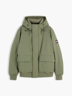 Water Resistant Padded Hooded Bomber Jacket — Green 6