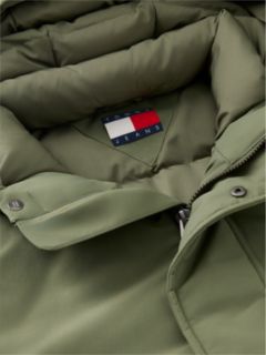 Water Resistant Padded Hooded Bomber Jacket — Green 7