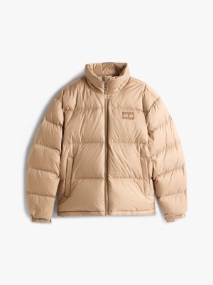 doudoune alaska ripstop déperlante beige pour hommes tommy jeans