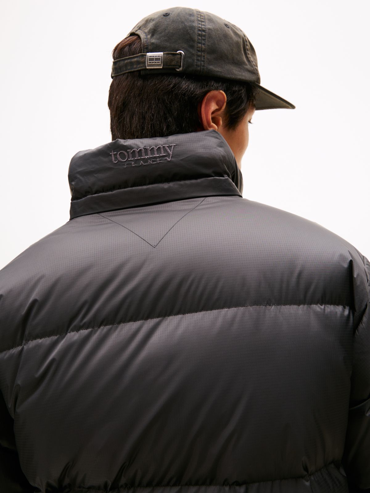 Down Hooded Ripstop Alaska Puffer Jacket — Black