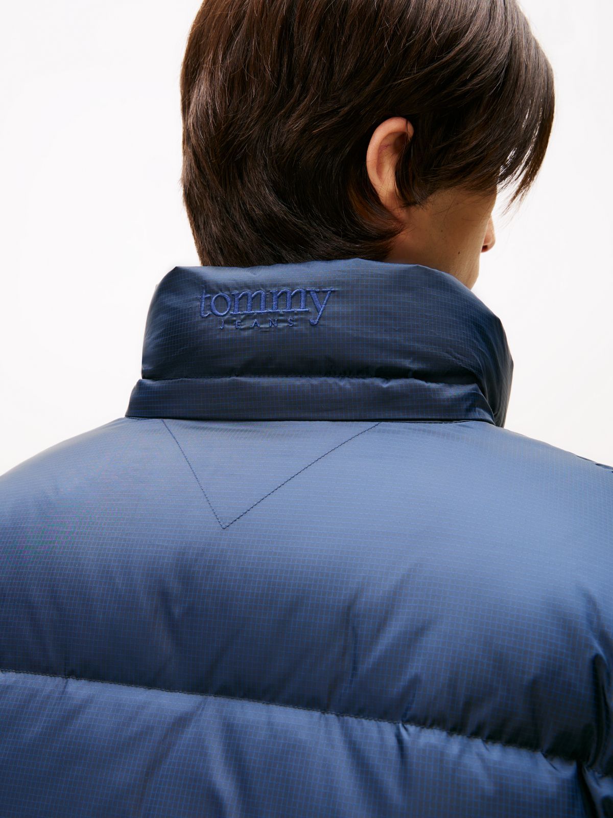 Down Hooded Ripstop Alaska Puffer Jacket — Blue
